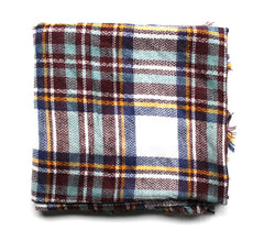 Mad For Plaid Blanket Scarf- White Multi