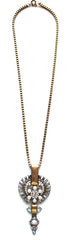 Embellished Medallion Long Necklace