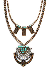 Layered Warrior Stone Necklace