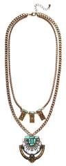 Layered Warrior Stone Necklace