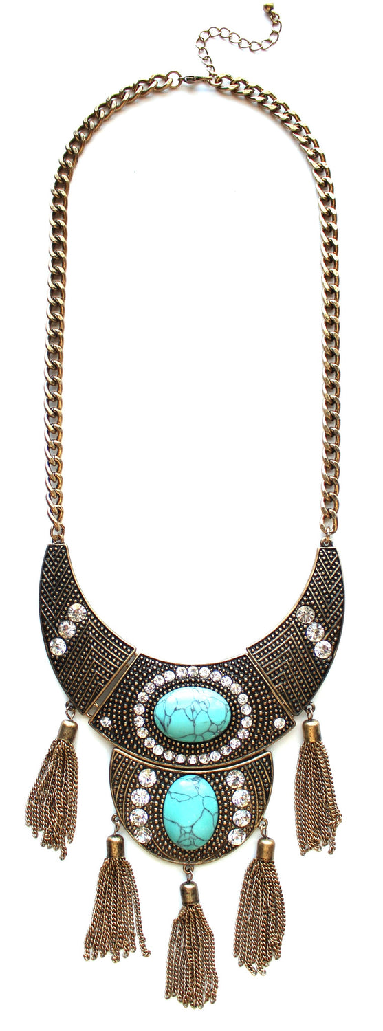 Crystal Ray Natural Stone Necklace