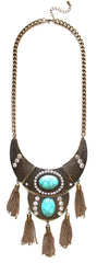 Crystal Ray Natural Stone Necklace