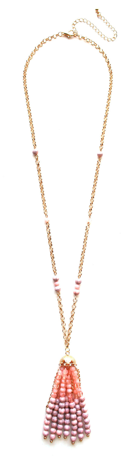 Pretty In Beads Tassel Necklace