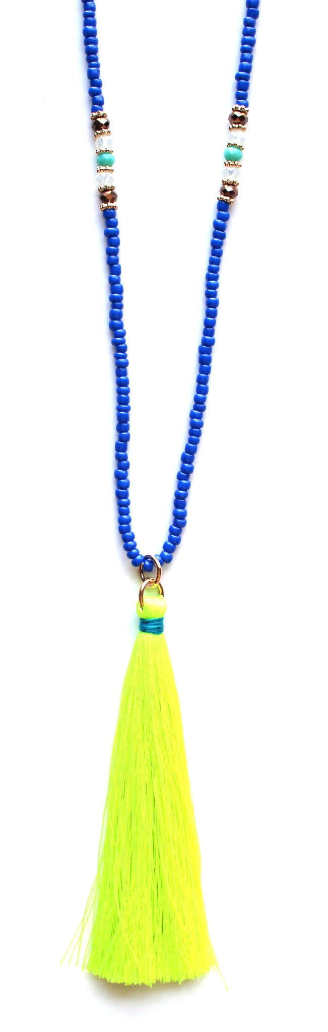 Neon Tassel Necklace