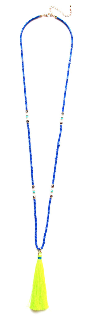 Neon Tassel Necklace
