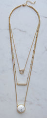 Layered To Perfection Marble Stone Necklace