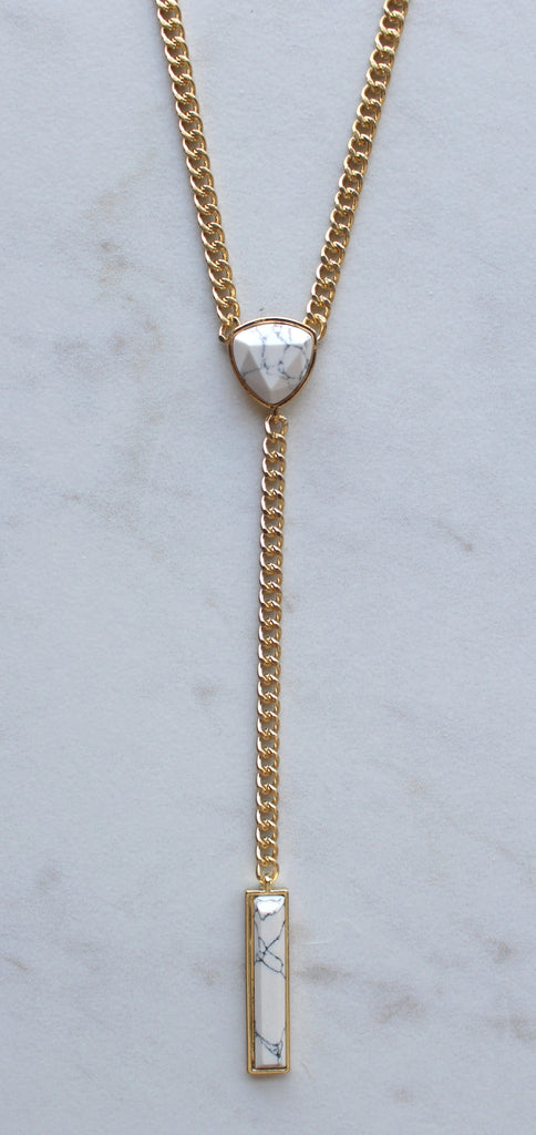 Marble Stone Dainty Necklace