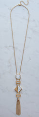 Geometric Trend Setter Tassel Necklace