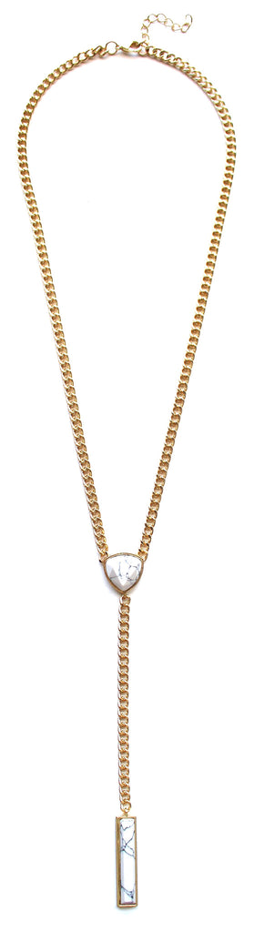 Marble Stone Dainty Necklace