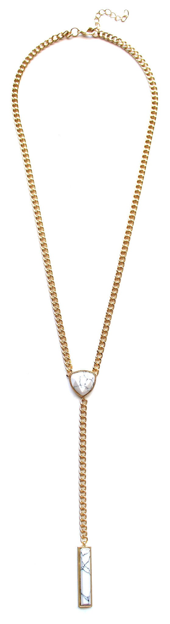 Marble Stone Dainty Necklace