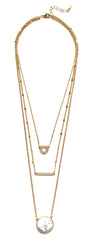 Layered To Perfection Marble Stone Necklace