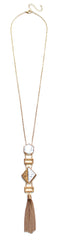 Geometric Trend Setter Tassel Necklace