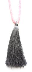 Bubblegum Beads & Tassel Necklace