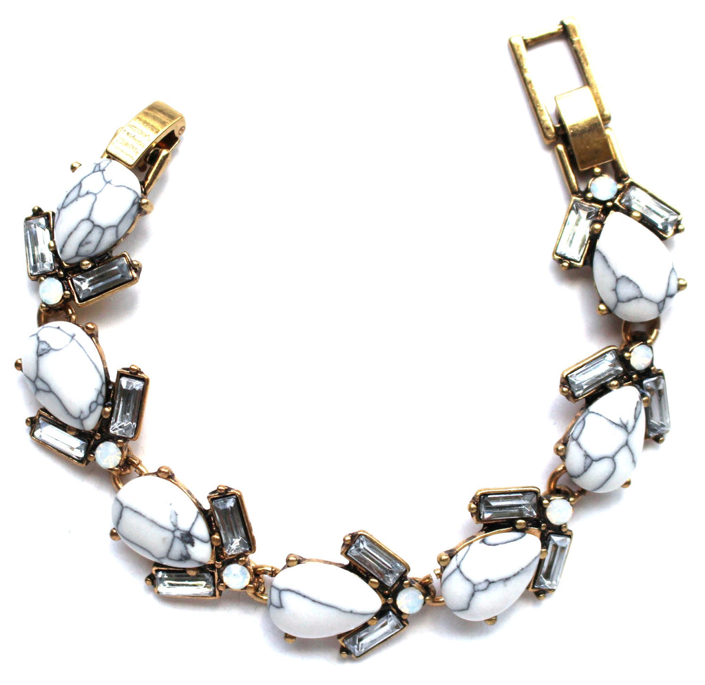 Marble Teardrop Link Bracelet