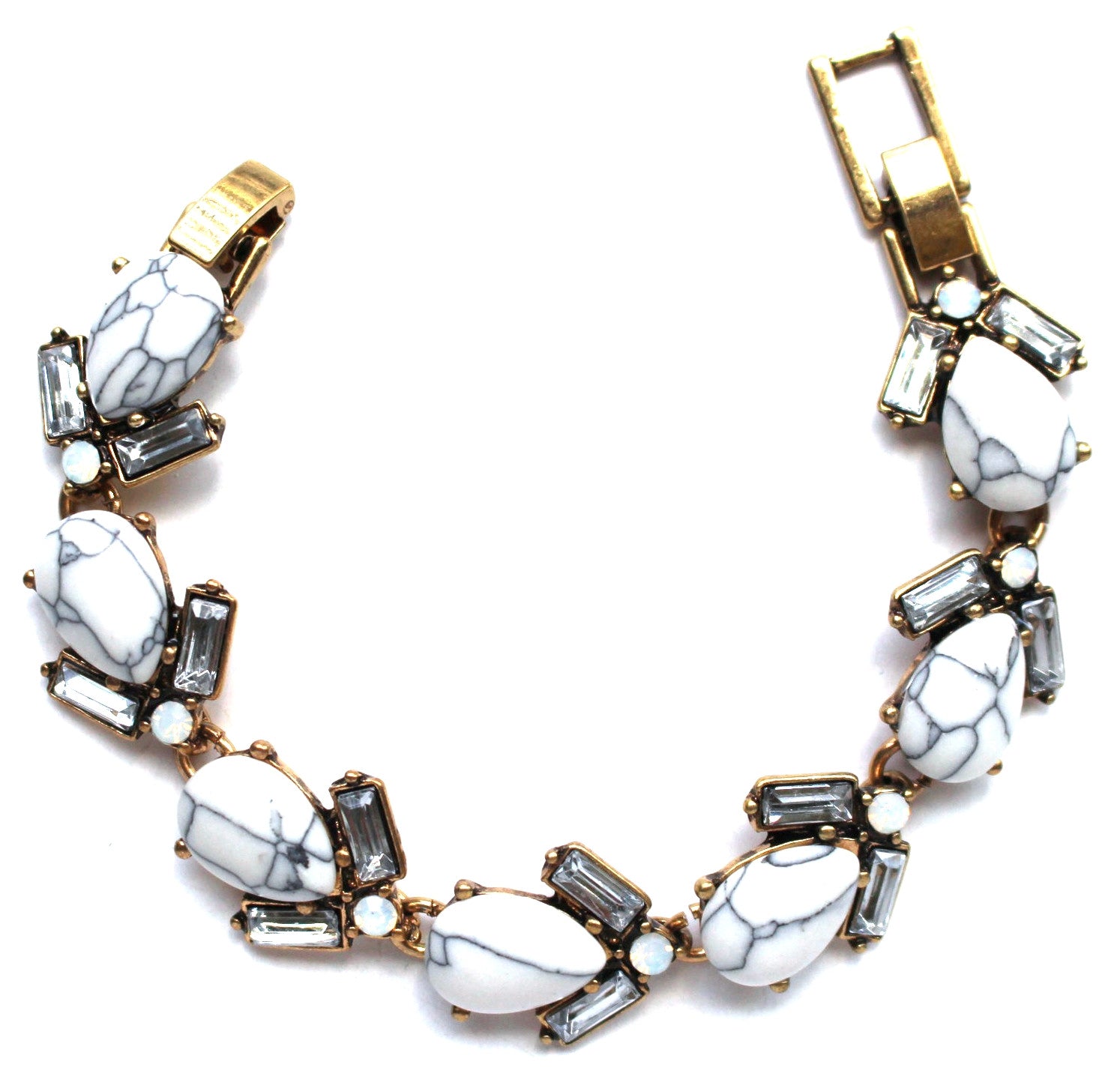 Marble Teardrop Link Bracelet