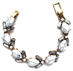 Marble Teardrop Link Bracelet