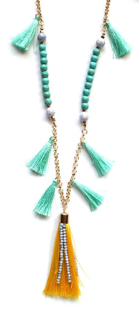 Sunny Playa Fringe Necklace