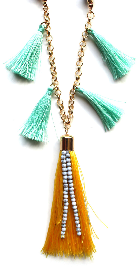 Sunny Playa Fringe Necklace