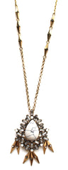 Marble Teardrop Long Necklace