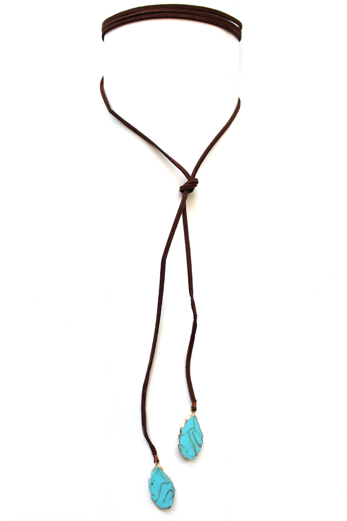 Georgia Stone Wrap Choker Necklace