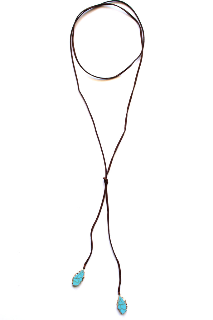 Georgia Stone Wrap Choker Necklace