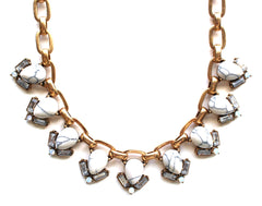 Marble Teardrop Collar Necklace
