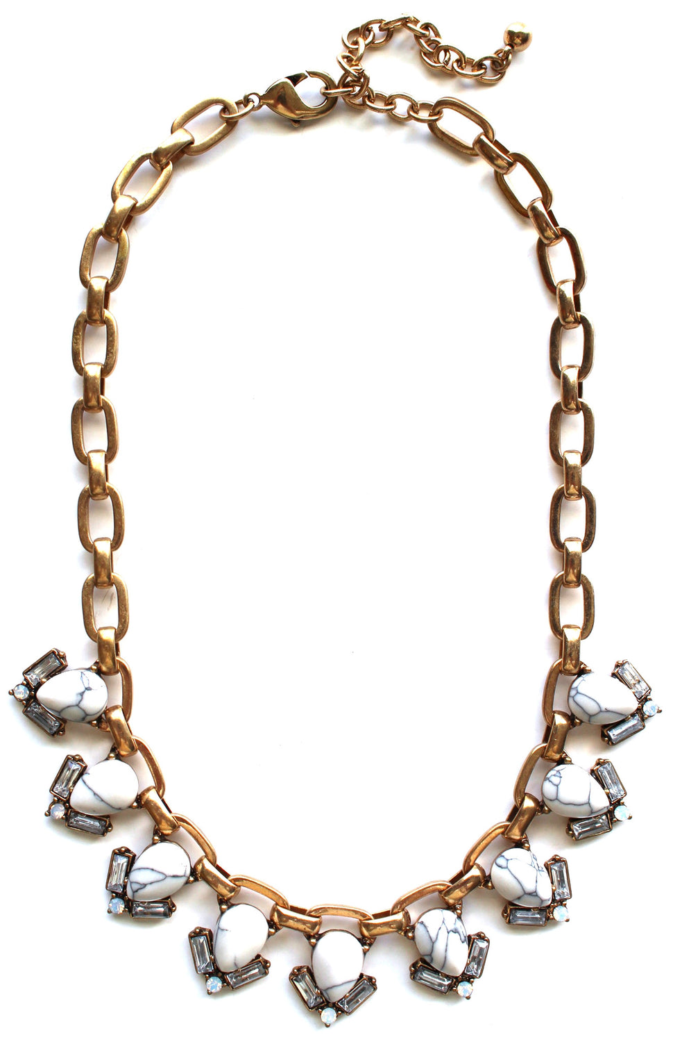Marble Teardrop Collar Necklace