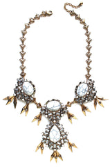 Cascading Marble Teardrop Statement Necklace