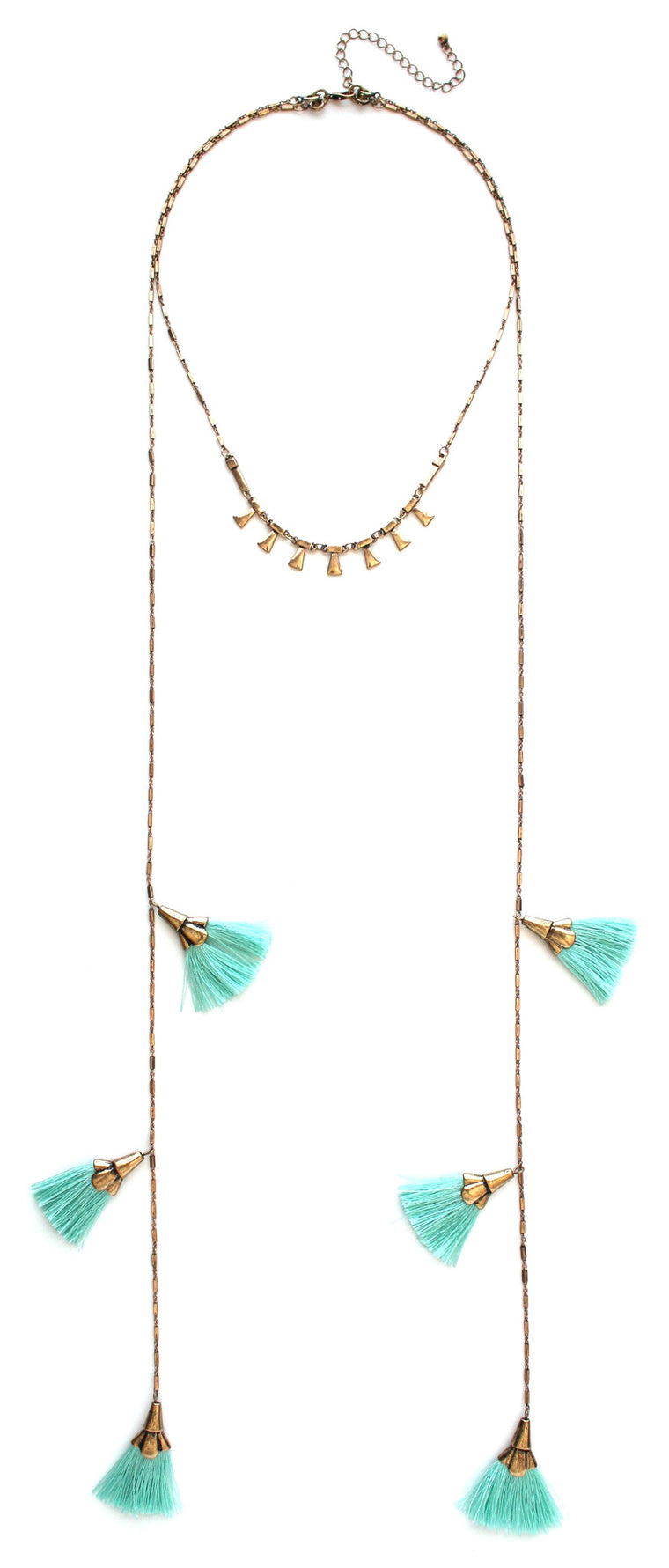 Minty & The Fringe Layered Necklace