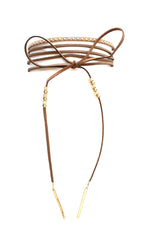 Rock Stud Choker Necklace Set- Tan