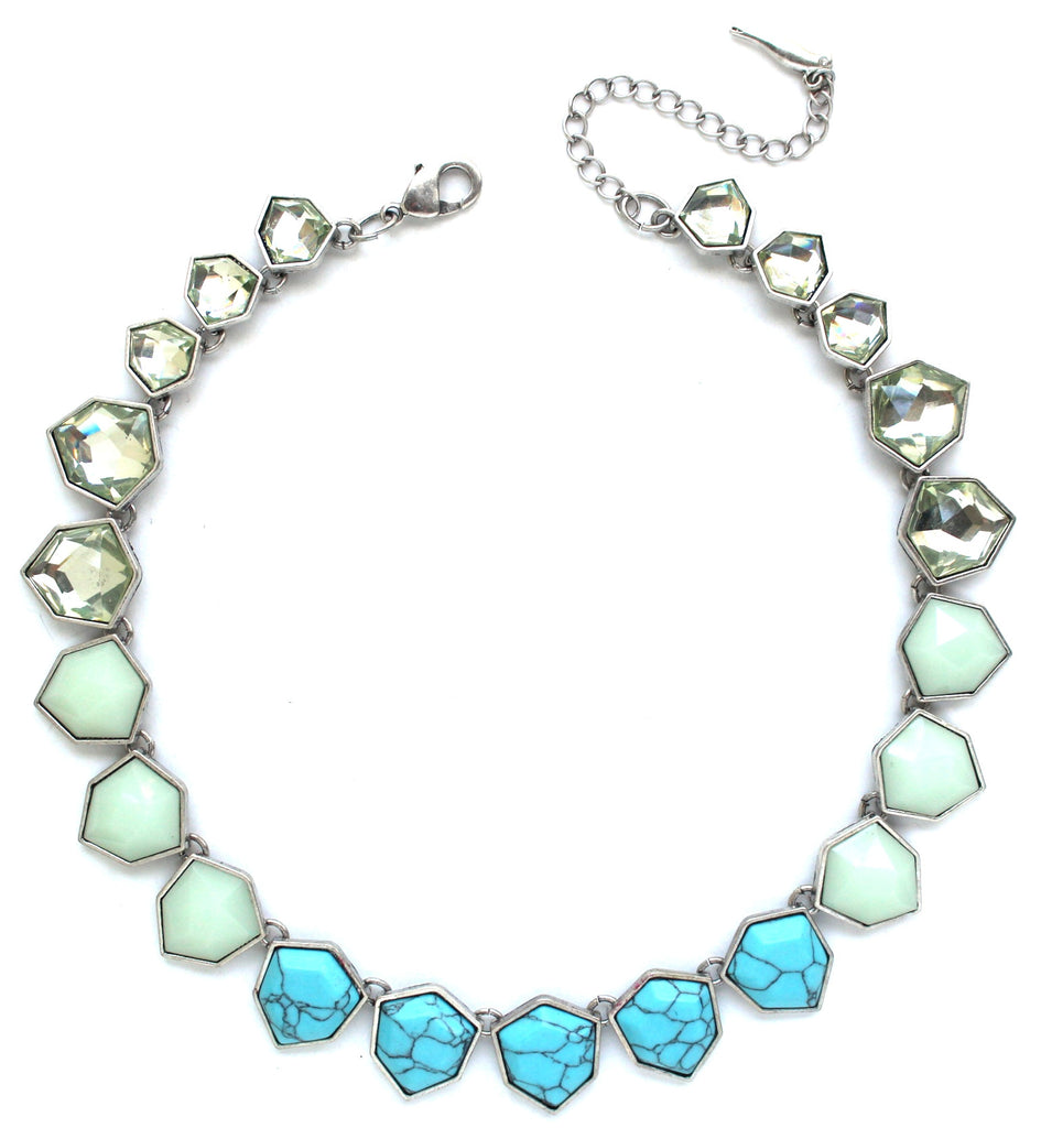 Pacific Turquoise Stone Collar Necklace