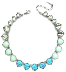 Pacific Turquoise Stone Collar Necklace