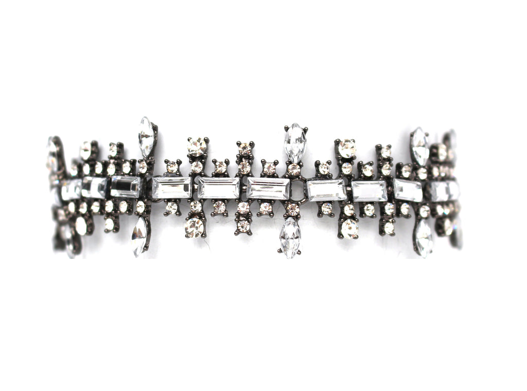 Crystal Brick Choker Necklace