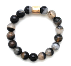 Beaded Stretch Bracelet- Black