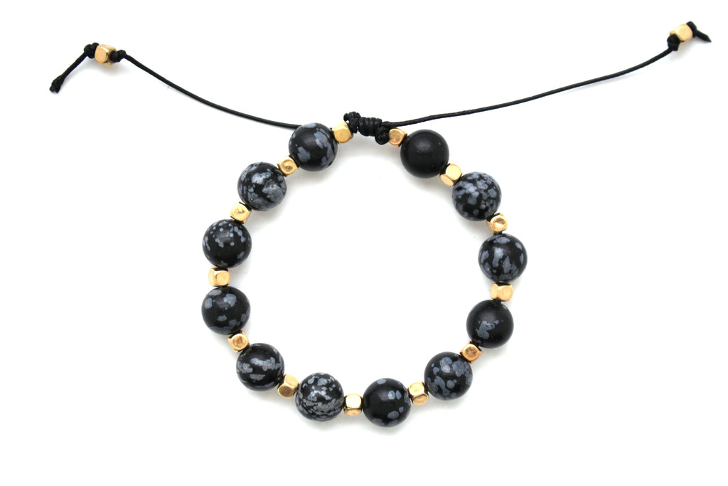Beaded Thread Bracelet- Black