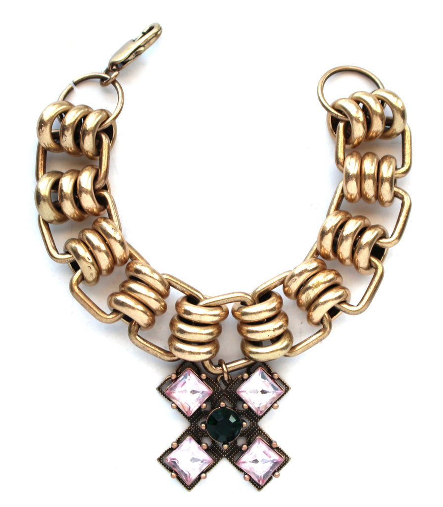 Tori Pink Chunky Link Bracelet