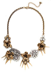 Golden Blooms Crystal Necklace