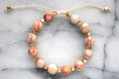 Beaded Thread Bracelet- Blush