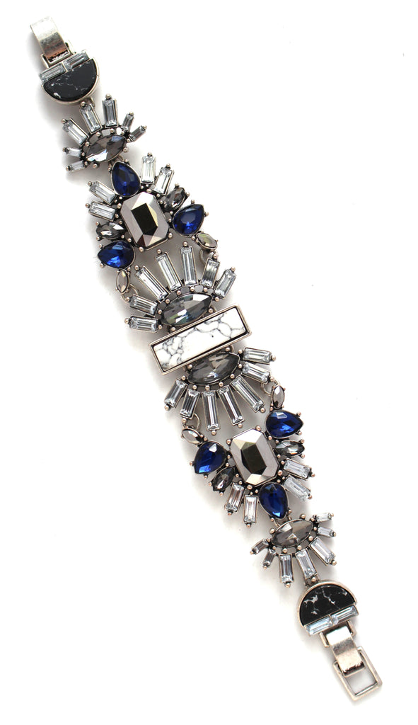 Marble Moon Glitz Statement Bracelet