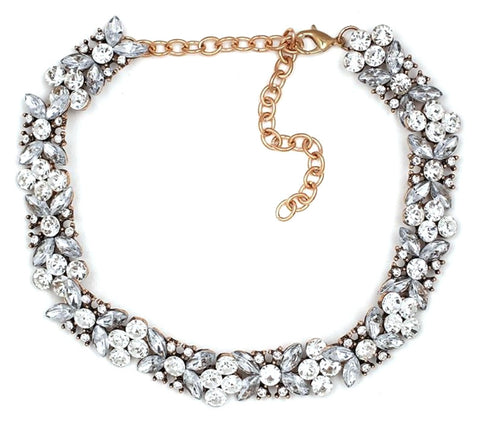 Blooming Crystal Garland Choker Necklace