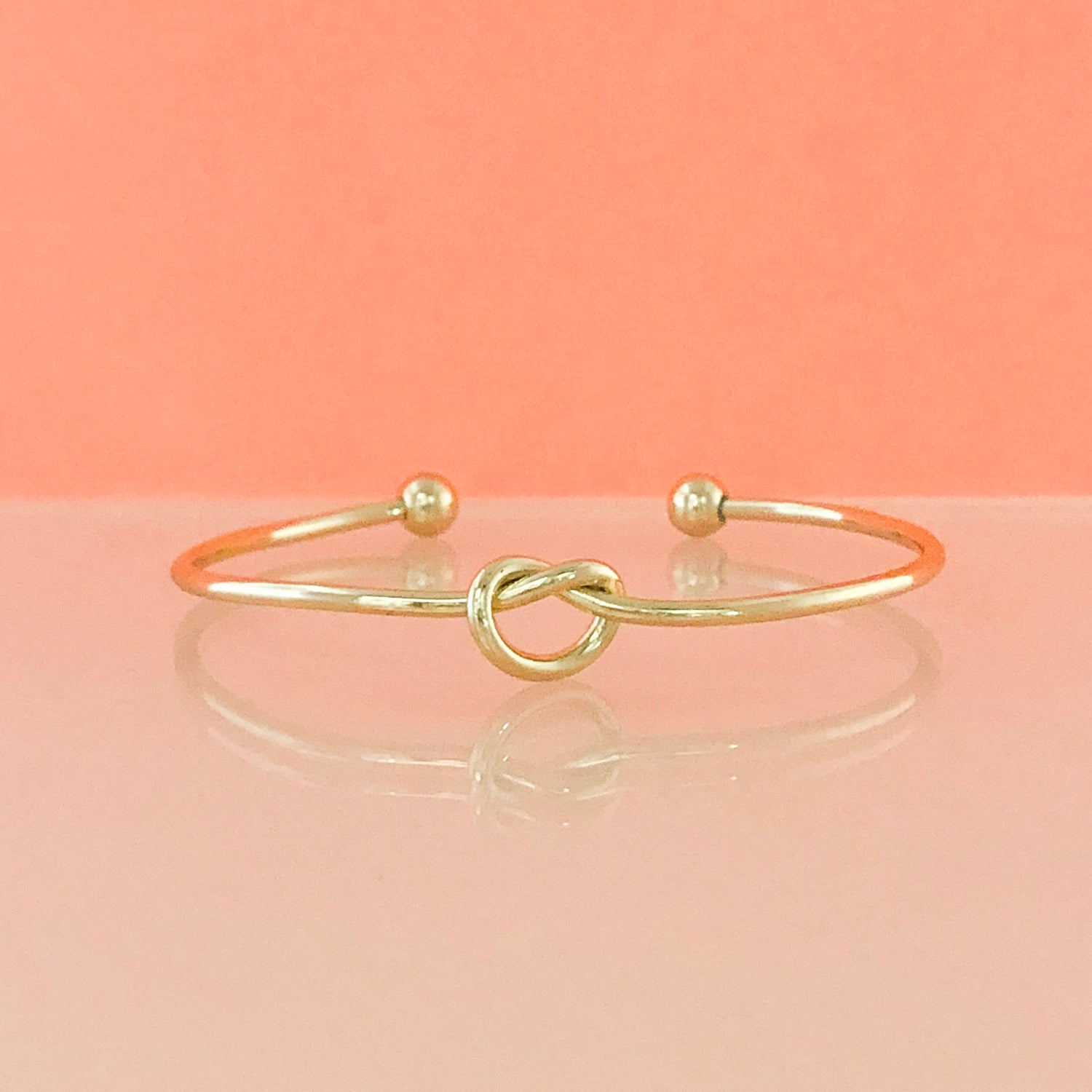 Infinity Knot Cuff Bracelet- Gold