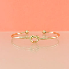 Infinity Knot Cuff Bracelet- Gold