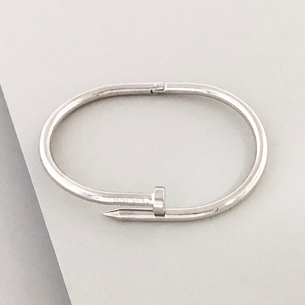 Stella Cuff Bangle Bracelet- Silver