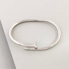 Stella Cuff Bangle Bracelet- Silver