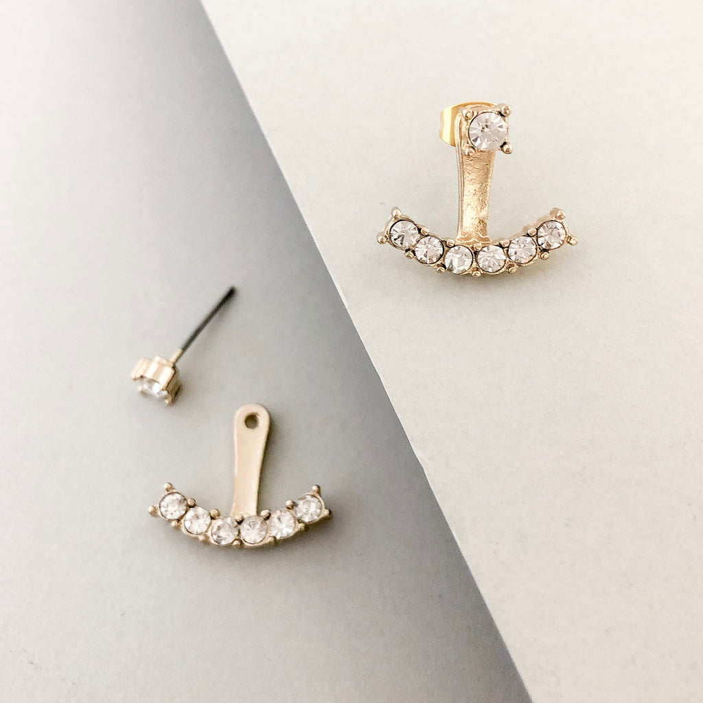 Mini Sparkle Ear Jacket Earrings