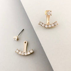 Mini Sparkle Ear Jacket Earrings