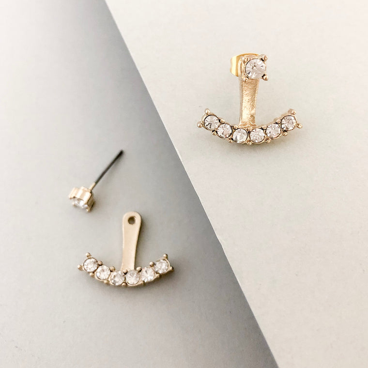 Mini Sparkle Ear Jacket Earrings
