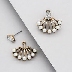 Farrah Pearl Ear Jacket Earrings