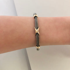 Stack It Up Bracelet Cuff- Gunmetal