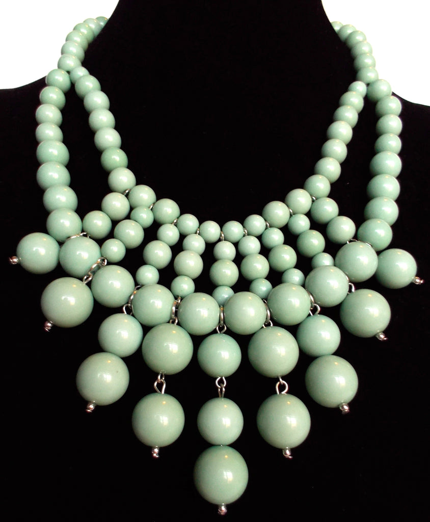 Bauble Bib Mini Necklace- Mint